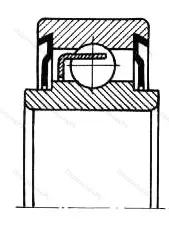 Модификация подшипника 66-1280912Ю2С12 размер 60x85x11/13