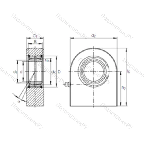 Подшипник скольжения сферический GF 80 DO