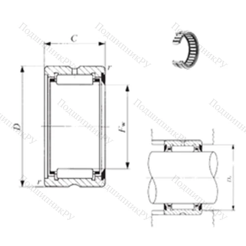 Подшипник игольчатый радиальный RNA 4907U