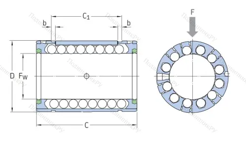 Подшипник линейный LBCR 40 D-2LS в Йошкар-Оле