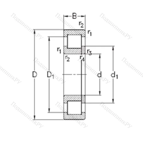 Подшипник роликовый радиальный NUP 2224-E-MA 6