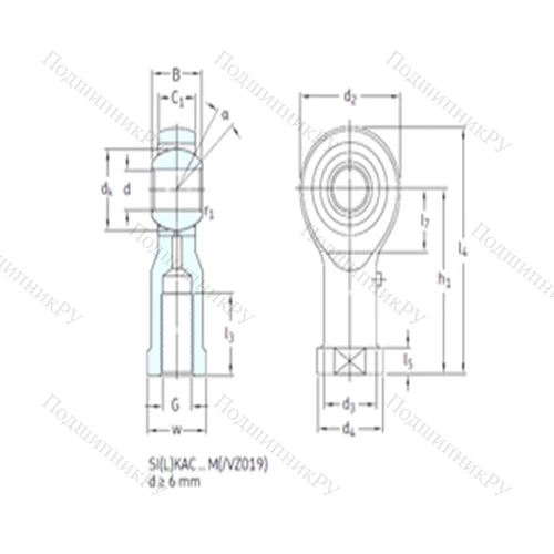 Подшипник скольжения сферический SIKAC 12M/VZ 019