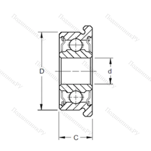 Подшипник шариковый радиальный F 61806-2RS