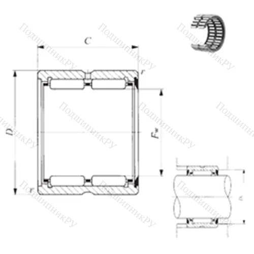 Подшипник игольчатый радиальный RNA 6913U