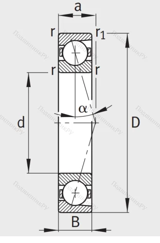 Сверхточный подшипник B 7012 CTP 4SUL от производителя  FAG