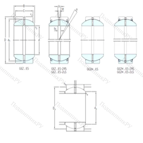 Подшипник скольжения сферический GEZ 208ES-2RS