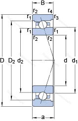 Подшипник 7019 ACB/P 4A