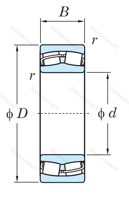 Сферический роликовый подшипник 22216 RZW 33 C 3