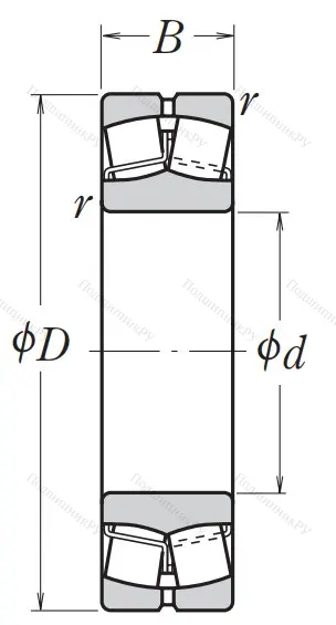 Сферический роликовый подшипник 22332 CAME 4S 11