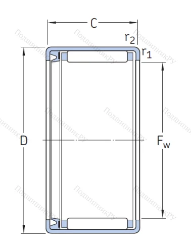 Игольчатый подшипник HK 0810 RS от производителя  SKF