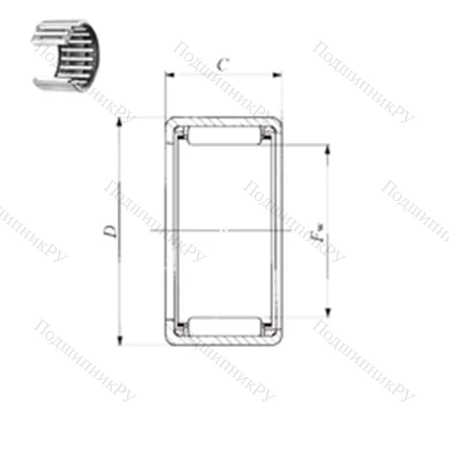 Подшипник игольчатый радиальный TA 1010 Z