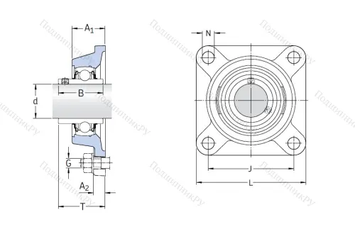 Подшипниковый узел FY 45 TF в Йошкар-Оле