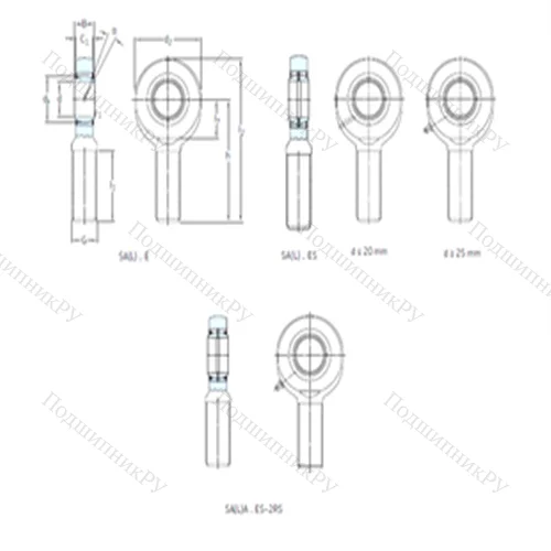 Подшипник скольжения сферический SAL 25ES