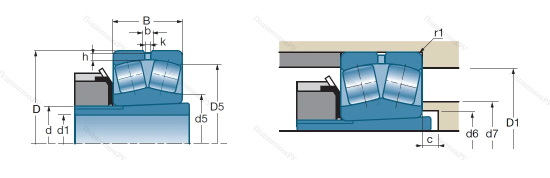 Сферический роликовый подшипник с конической посадкой на вал 21310 VK C 3