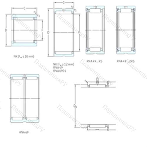 Подшипник игольчатый радиальный NK 6/10TN