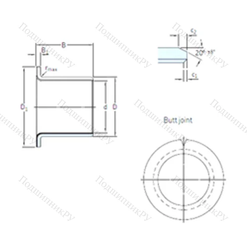 Подшипник скольжения PCMF 121412 E