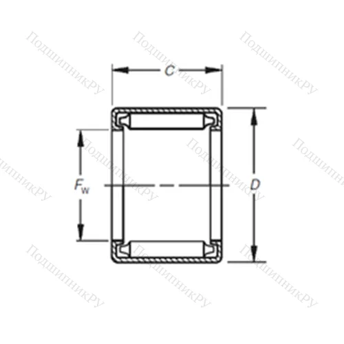 Подшипник игольчатый радиальный B-1314