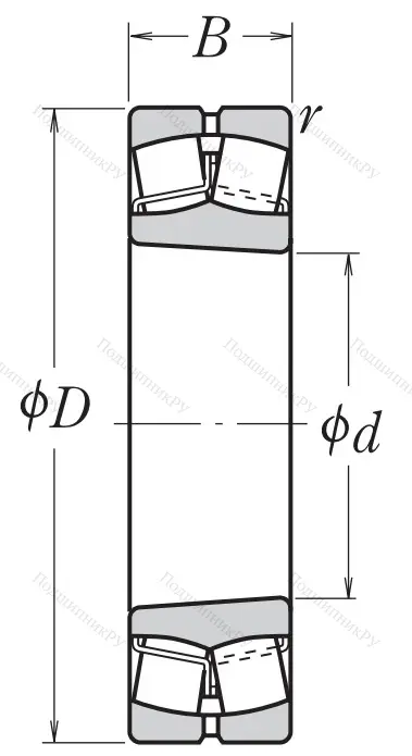 Сферический роликовый подшипник с конической посадкой на вал 22226 EAKE 4 C 3