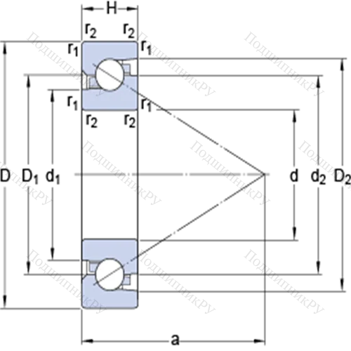 Прецизионные одинарные упорно-радиальные шарикоподшипники для винтовых передач BSA 205 C от производителя  SKF