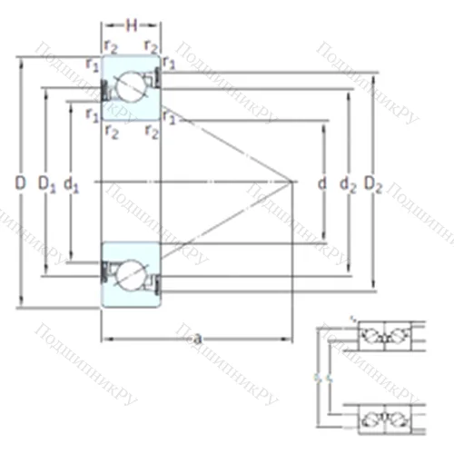 Подшипник шариковый упорно-радиальный BSD 60120 CG-2RZ от производителя  SKF
