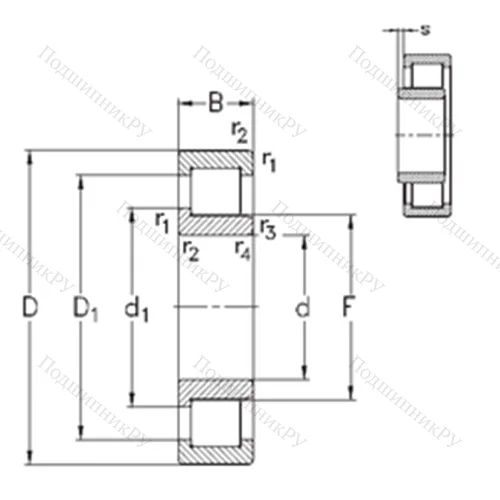 Подшипник роликовый радиальный NJ 2336-E-MA 6