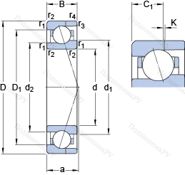 Подшипник 71901 ACE/P 4AH