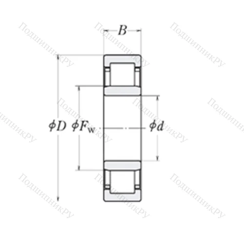 Подшипник роликовый радиальный LLRJ 1.3/4