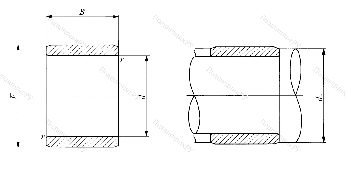 Игольчатый подшипник подшипник LRT 303517 IKO