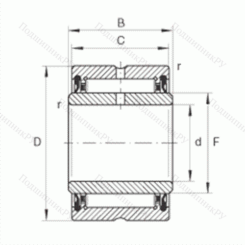Подшипник роликовый игольчатый NA 4901-2RSR