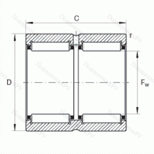Подшипник роликовый игольчатый RNA 6909-ZW