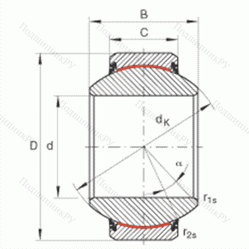 Подшипник шарнирный GE 45-FW-2RS
